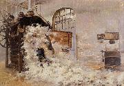 Gueldry Ferdinand-Joseph Scene de triage de la laine a Roubaix oil painting